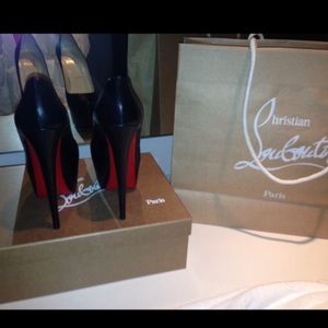 Christian Louboutin Black Highness 39it Patent Leather Platform 160